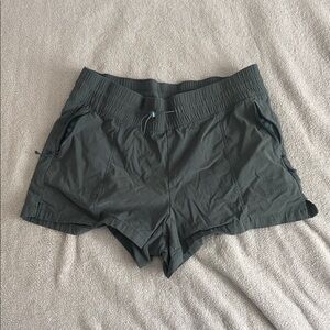 Green hiking shorts